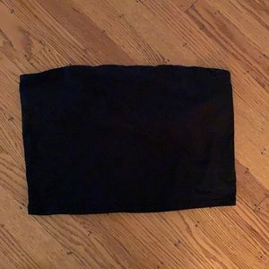 UO black strapless crop top